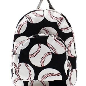 Baseball themed medium backpack